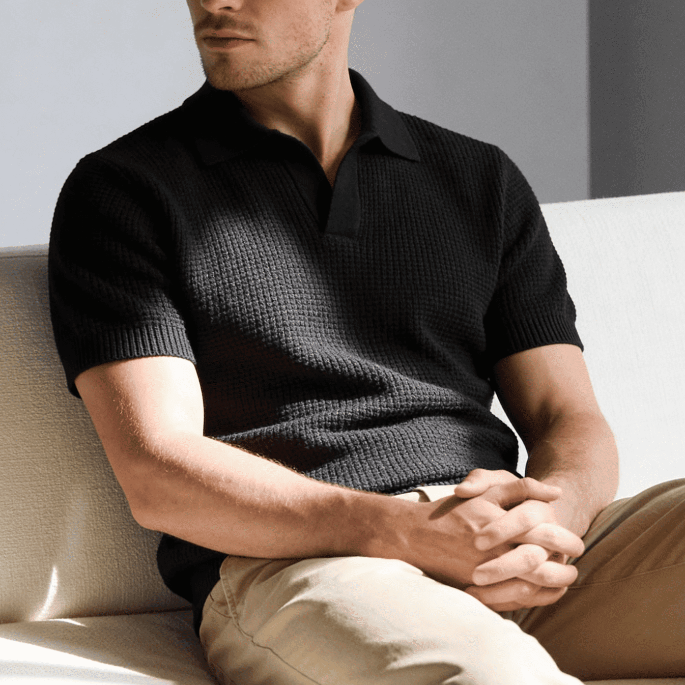 Amalfi Waffle Knit Polo
