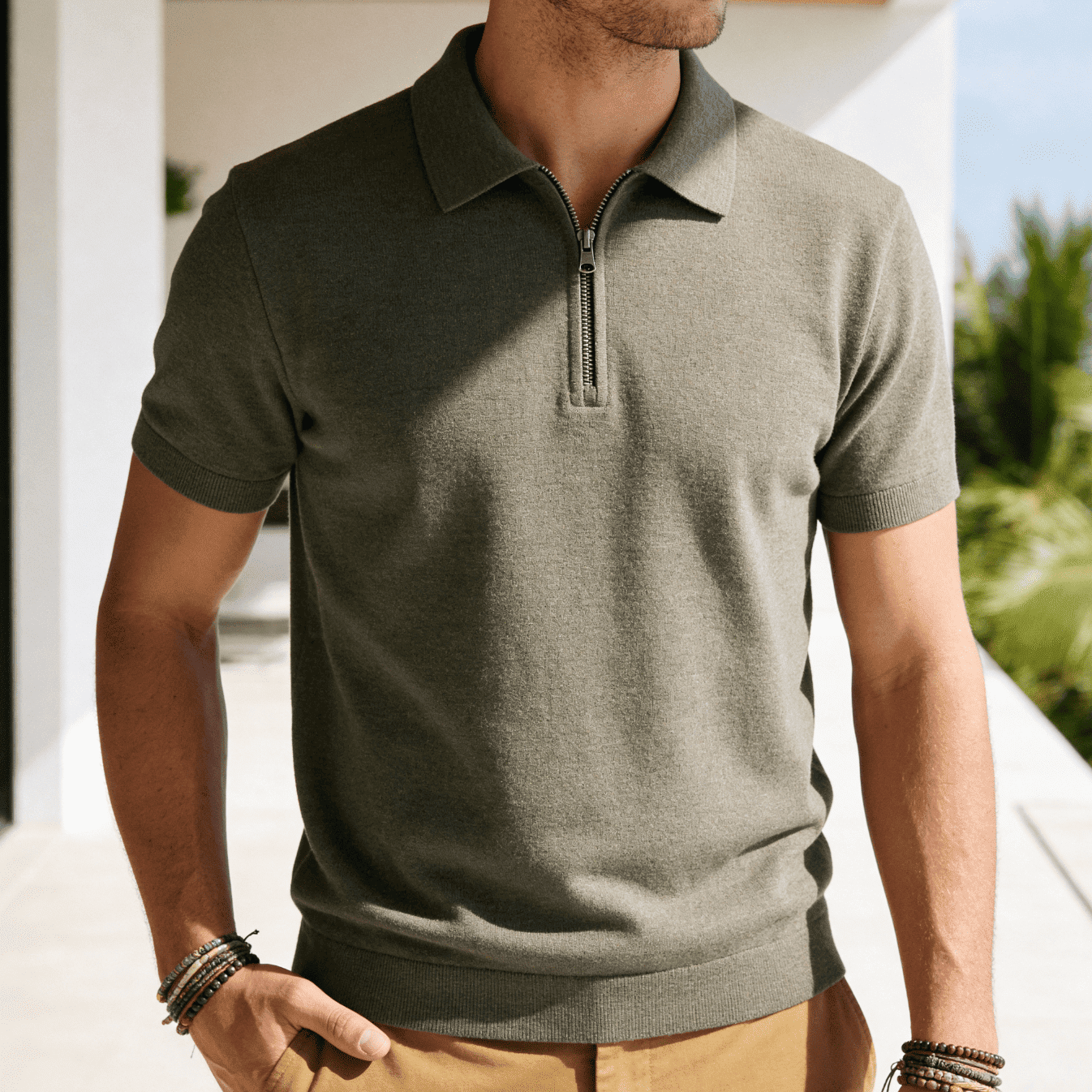 Capri Zip Knit Polo