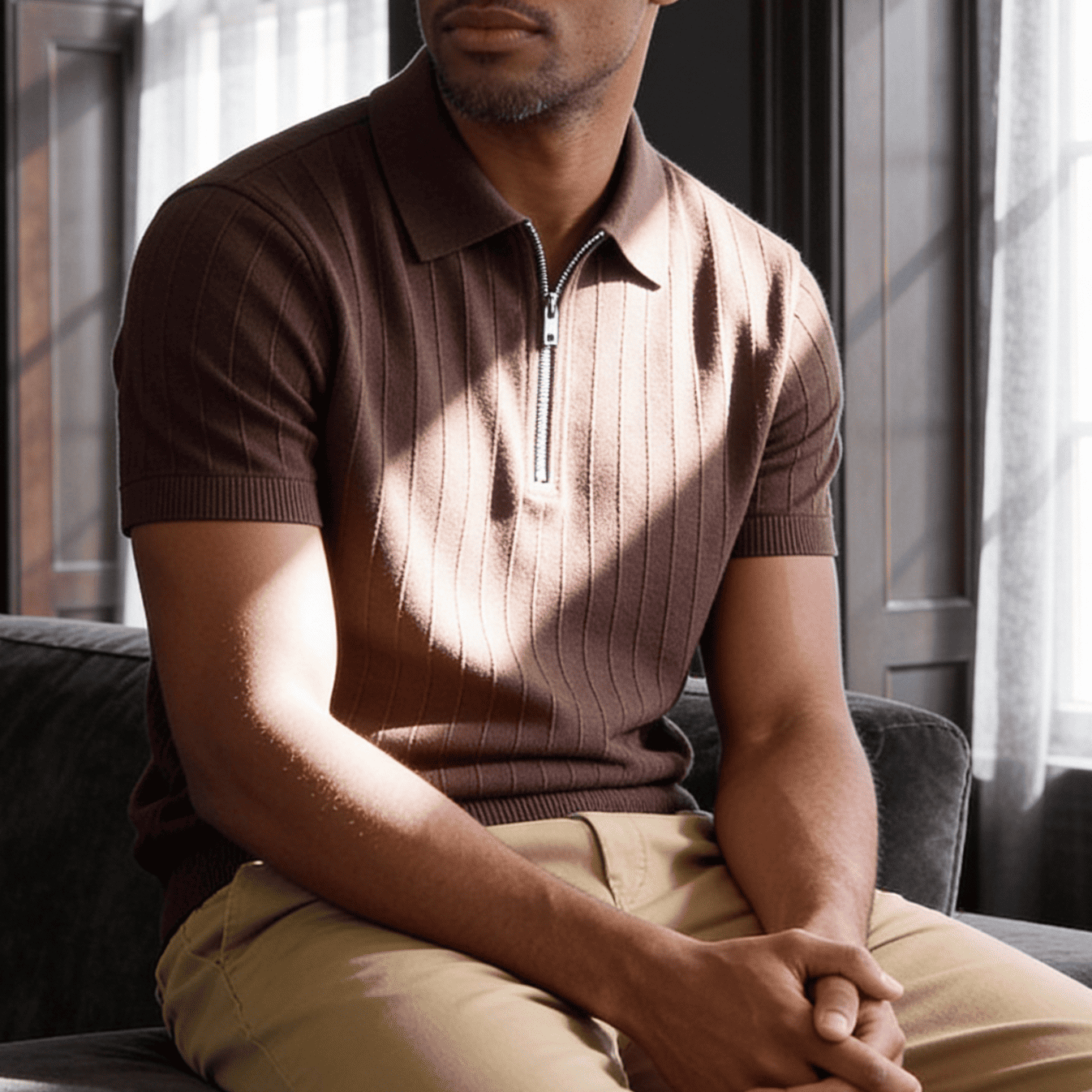Milano Rib Knit Polo