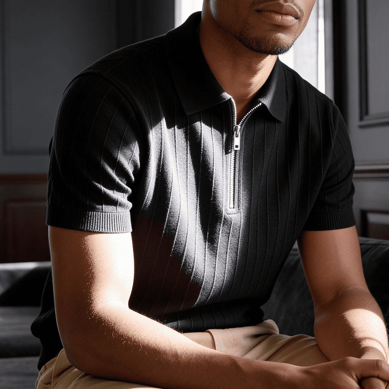 Milano Rib Knit Polo