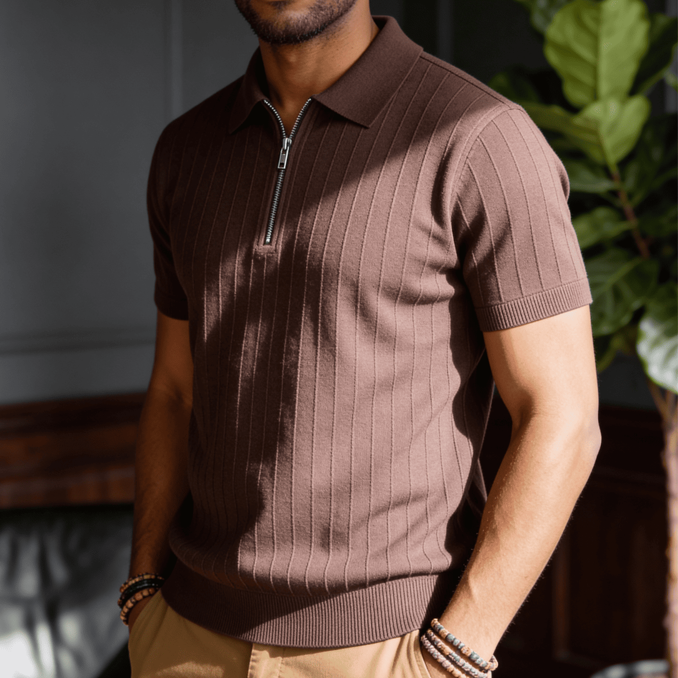 Milano Rib Knit Polo