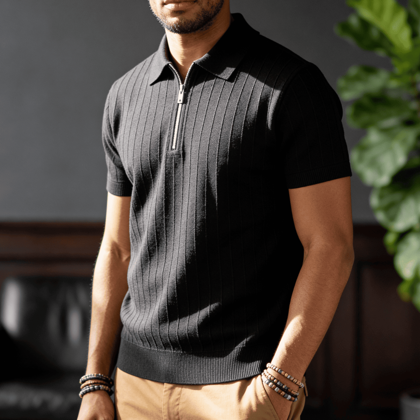 Milano Rib Knit Polo