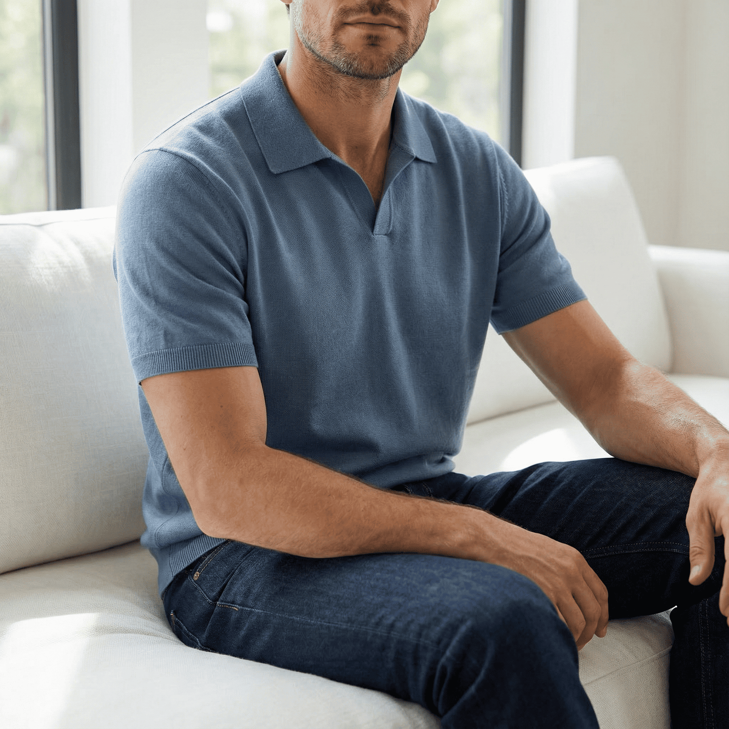 Pau Crepe Knit Polo