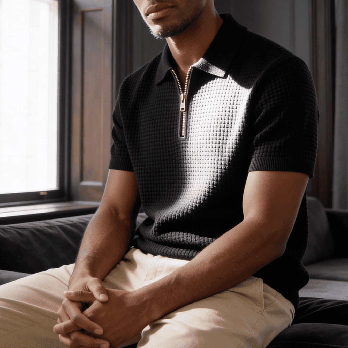 Sorrento Waffle Knit Polo