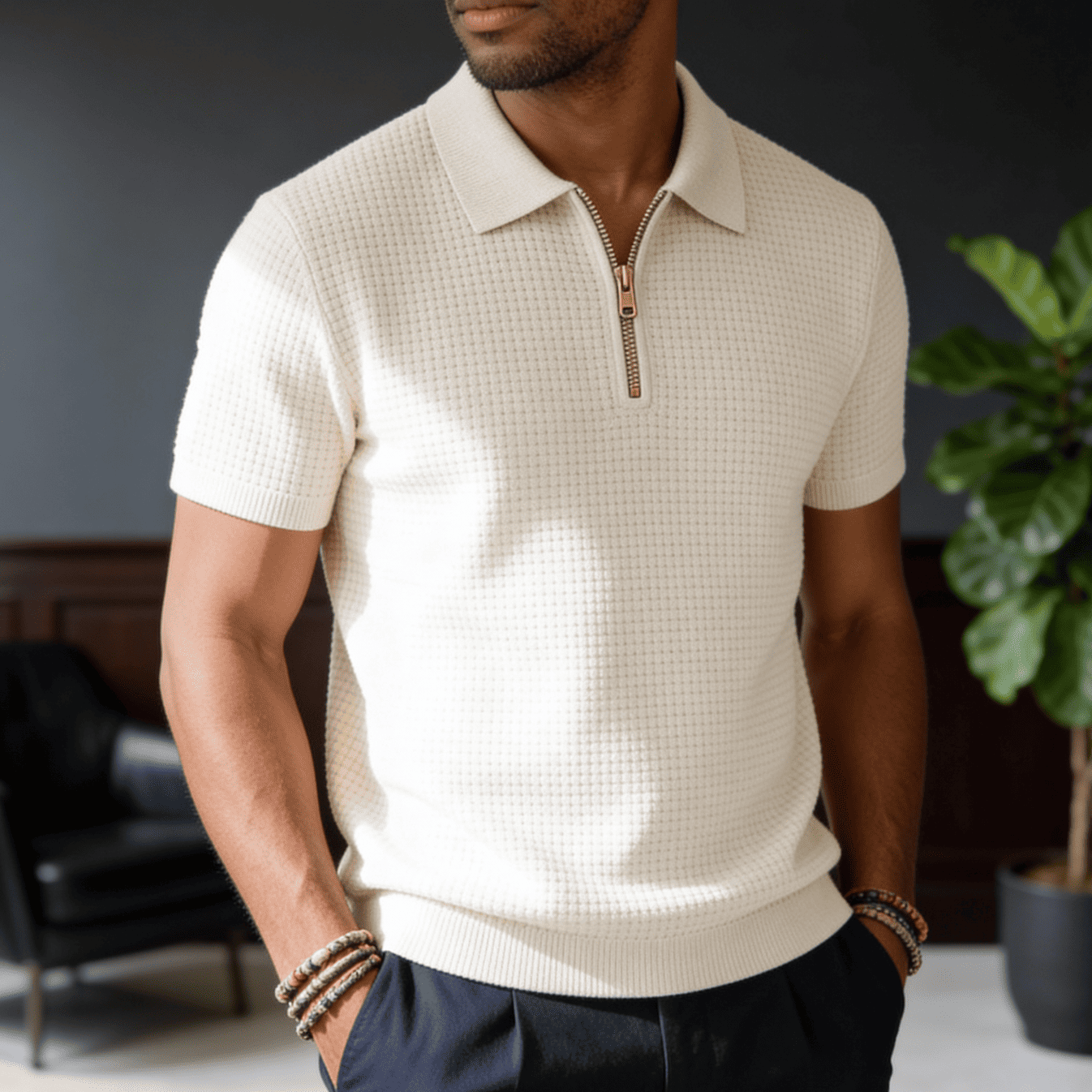 Sorrento Waffle Knit Polo