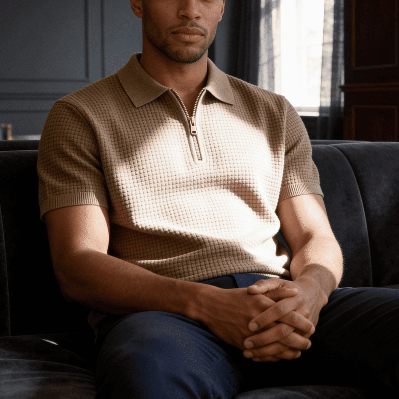 Sorrento Waffle Knit Polo