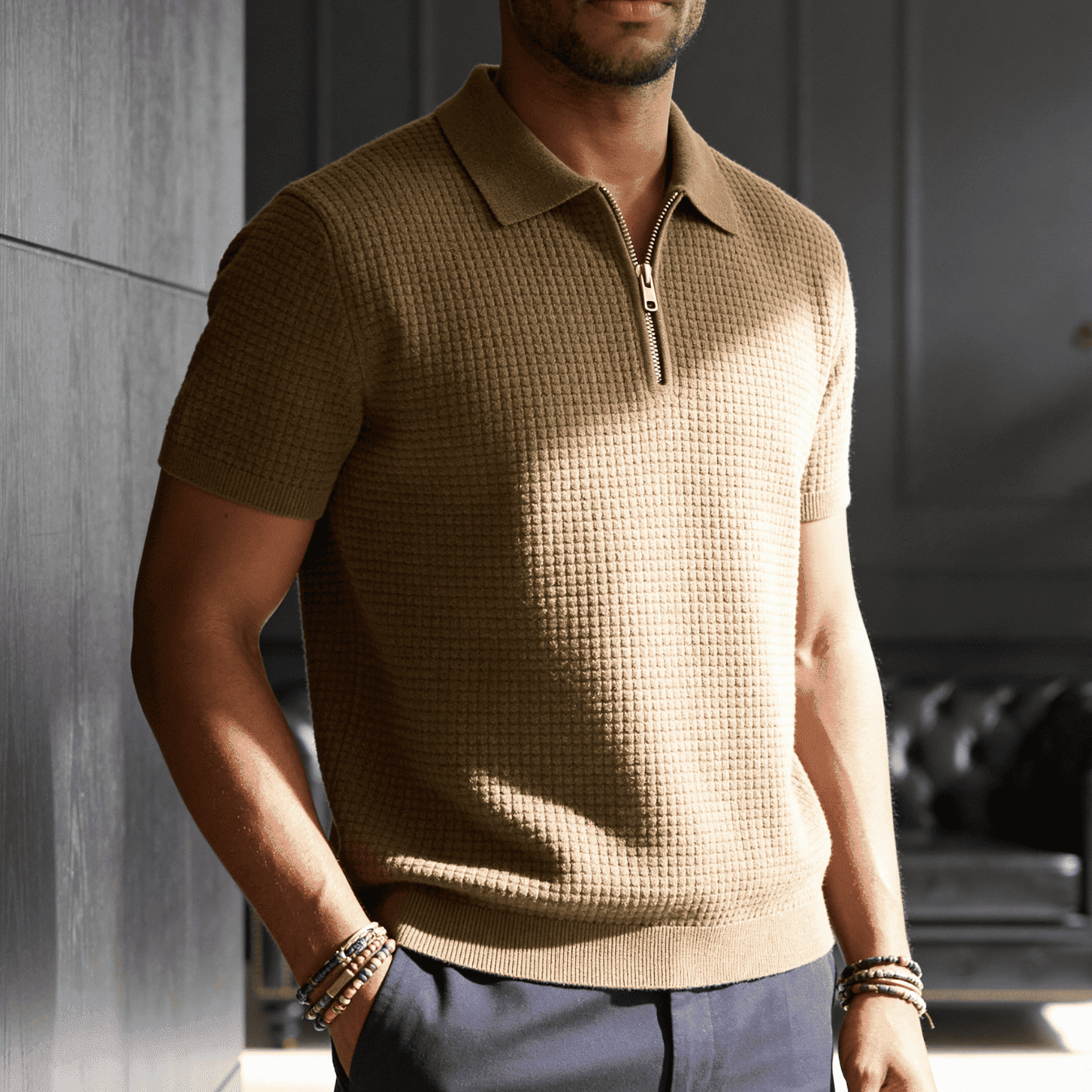 Sorrento Waffle Knit Polo